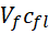 Mathematical expression V_f * c_f representing fracture fluid volume multiplied by fluid compressibility