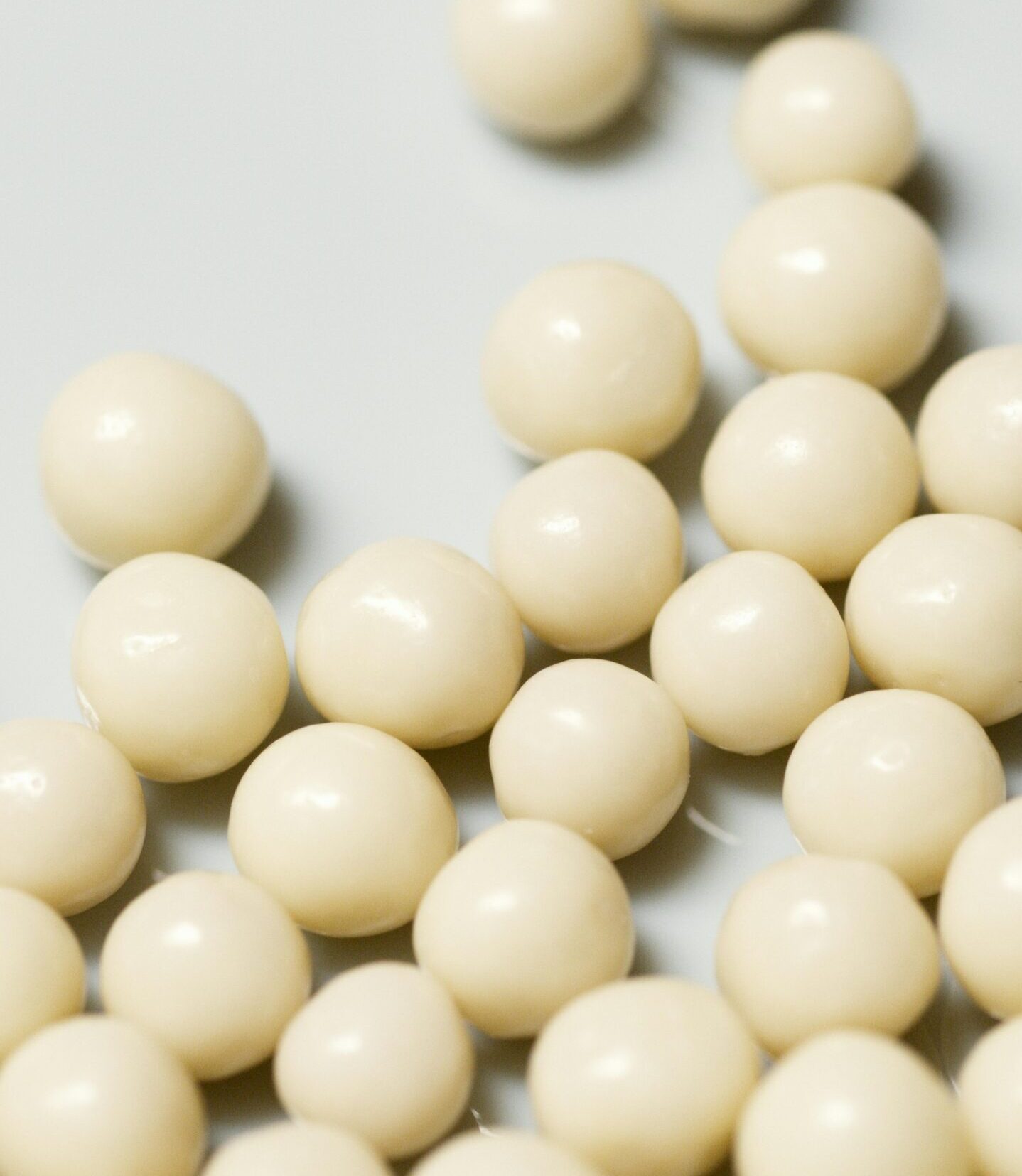Close up of proppant beads